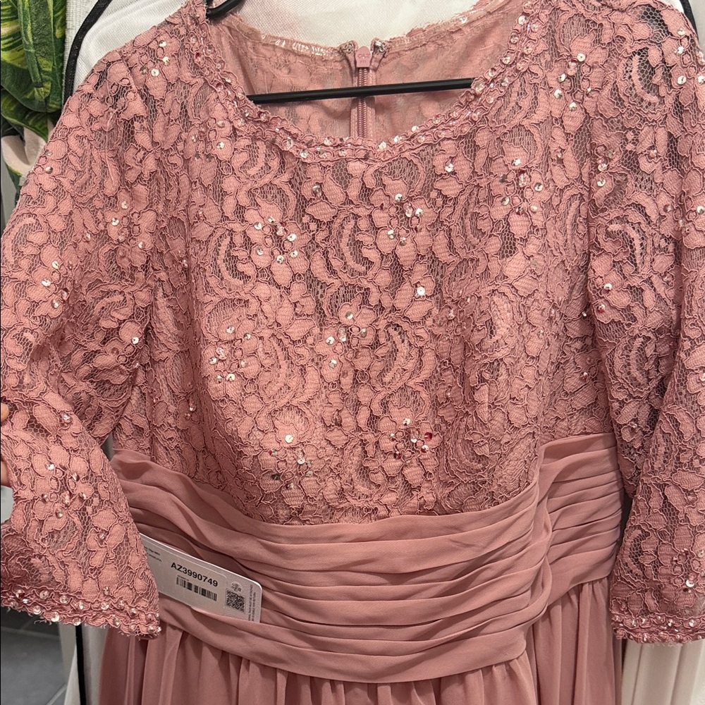 Azazie Dusty Rose Lace & Chiffon Girls' Formal Dress